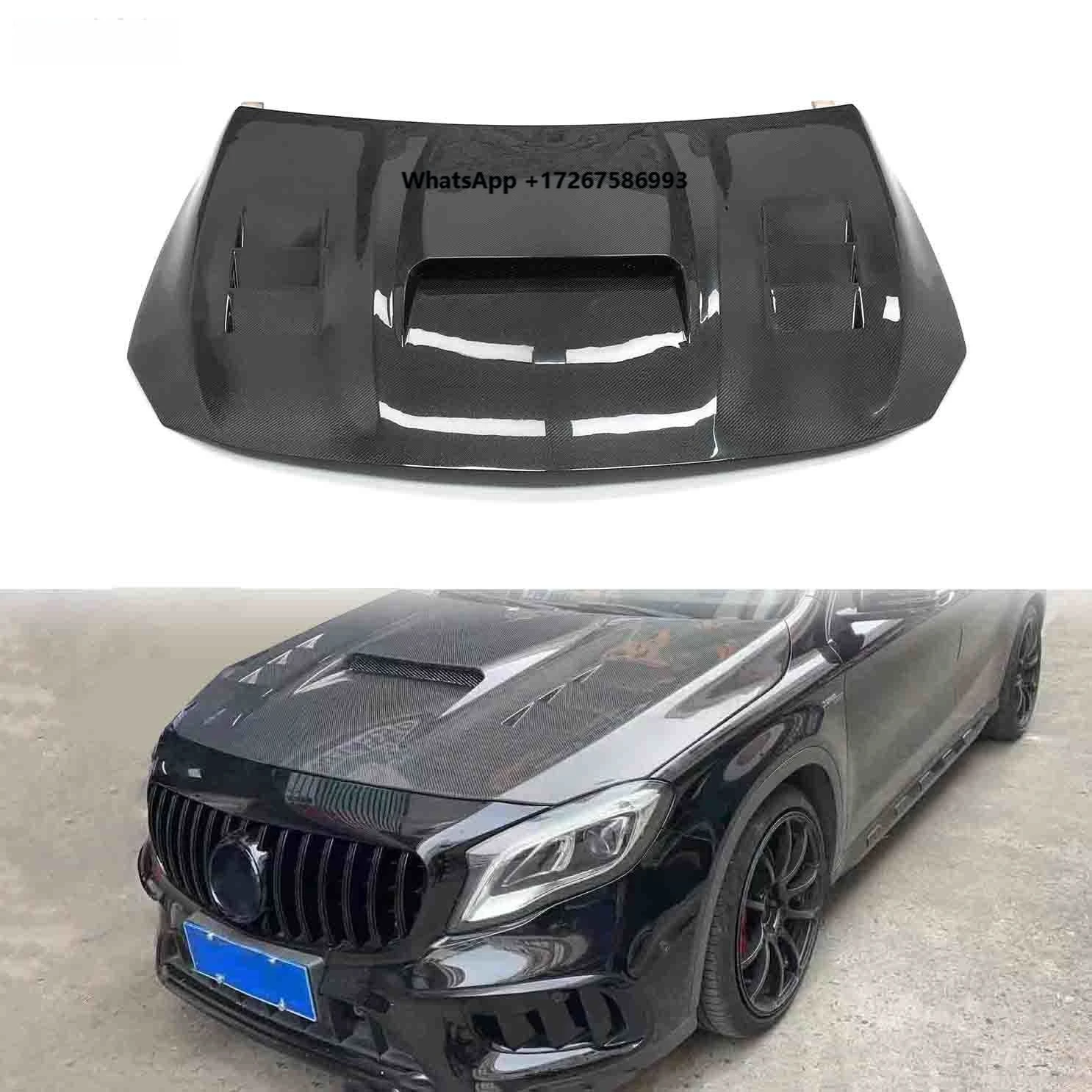 

New Real Carbon Fiber Front Bonnet Engine Hood for 2014-2017 for GLA45 X156 Bolt-On Installation High Quality Bolts