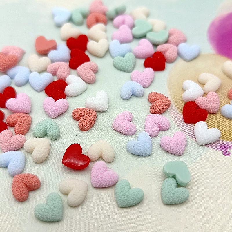 

50PCS Luminous 3D Arylic Nail Art Love Heart Charms Accessories Decoration Parts For Nails Manicure Decor Supplies Material Tool