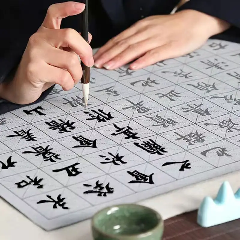 Water Writing Cloth Set Beginner Regular Script Brush Calligraphy Practice Water Writing Cloth Calligraphy Copybook Tinta China