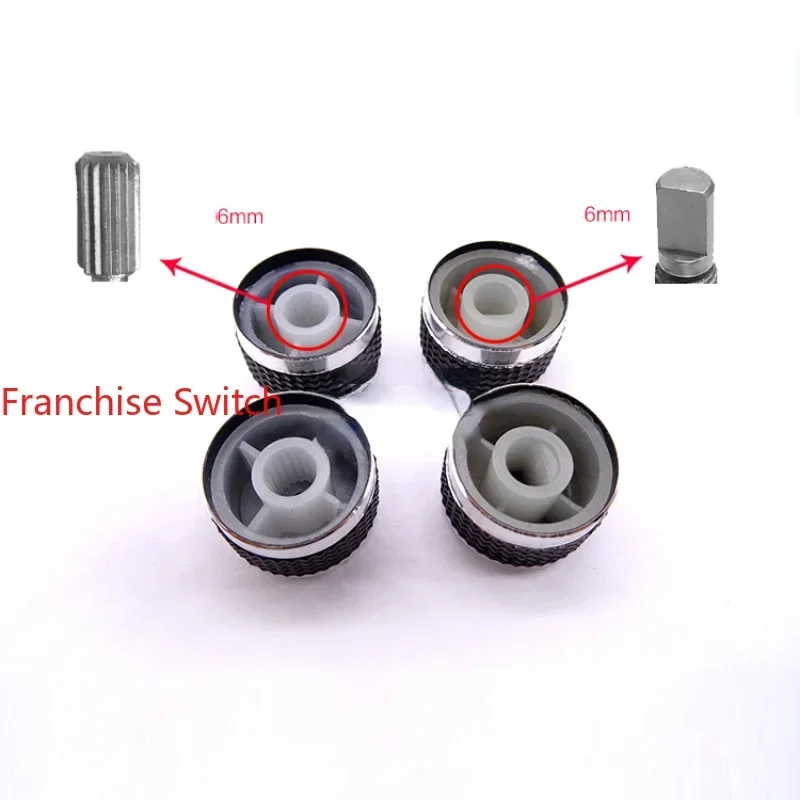 

5PCS Universal Car Audio Navigation Knob Cover CD Volume Adjustment Switch Aluminum Alloy Pineapple Grid Potentiometer Cap