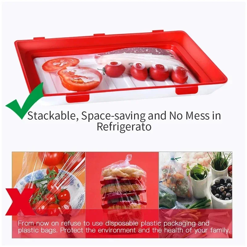 1/2pcsFood Preservation Tray S - đánh giá và giá Food Storage Freezer