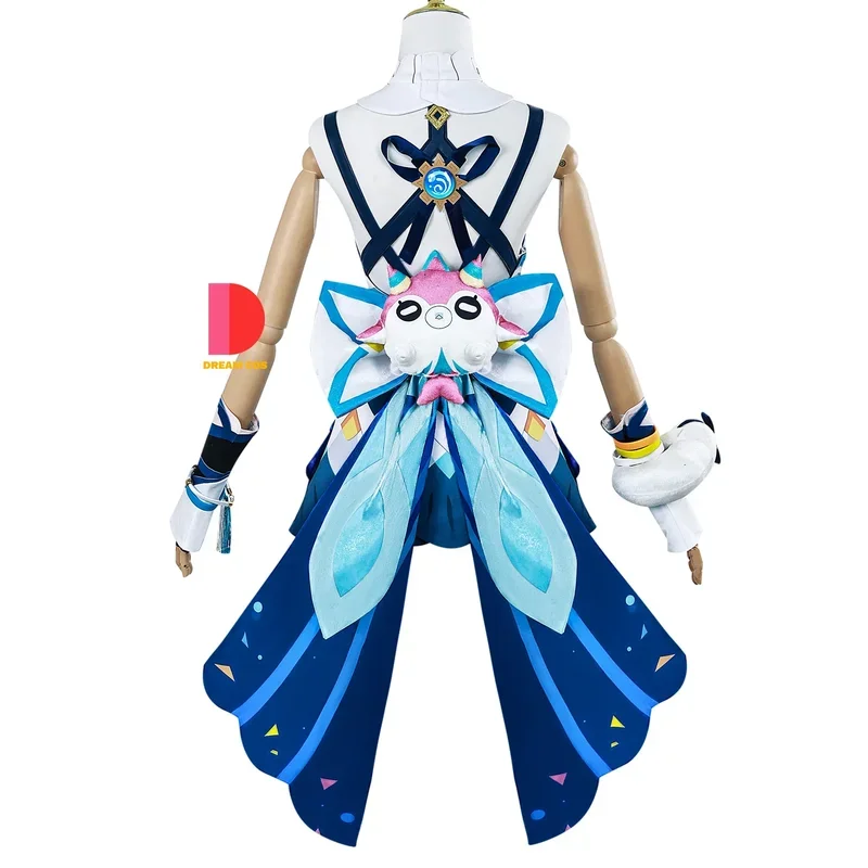 Genshin Impact Mualani Cosplay Costume Dress Wig Anime Role Play Carnival Party Suits with Accessories for Fans Events Hot S#1#W