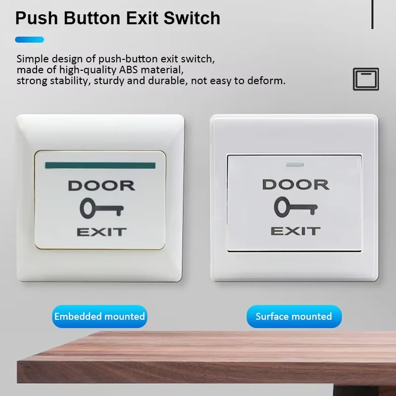 NO COM Plastic  Access Button Door Exit Push Switch Release Gate Opener Door Access Control System Entry Open Touch Button