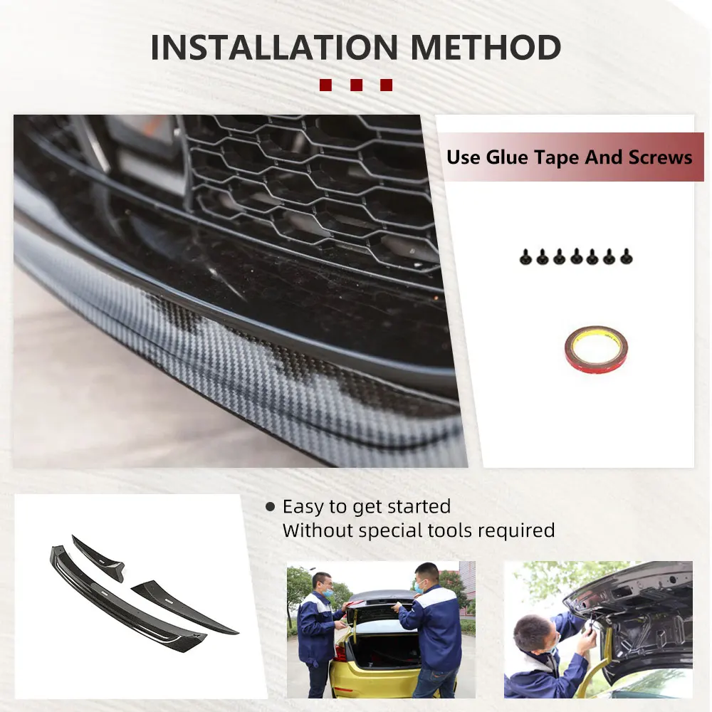 شفة مصد السيارة الأمامية سبويلر الخائن لسيارات BMW 8 Series G14 G15 G16 2018-2024 ألياف الكربون الحقيقية سيارة الجبهة الشفة الذقن المئزر الحرس