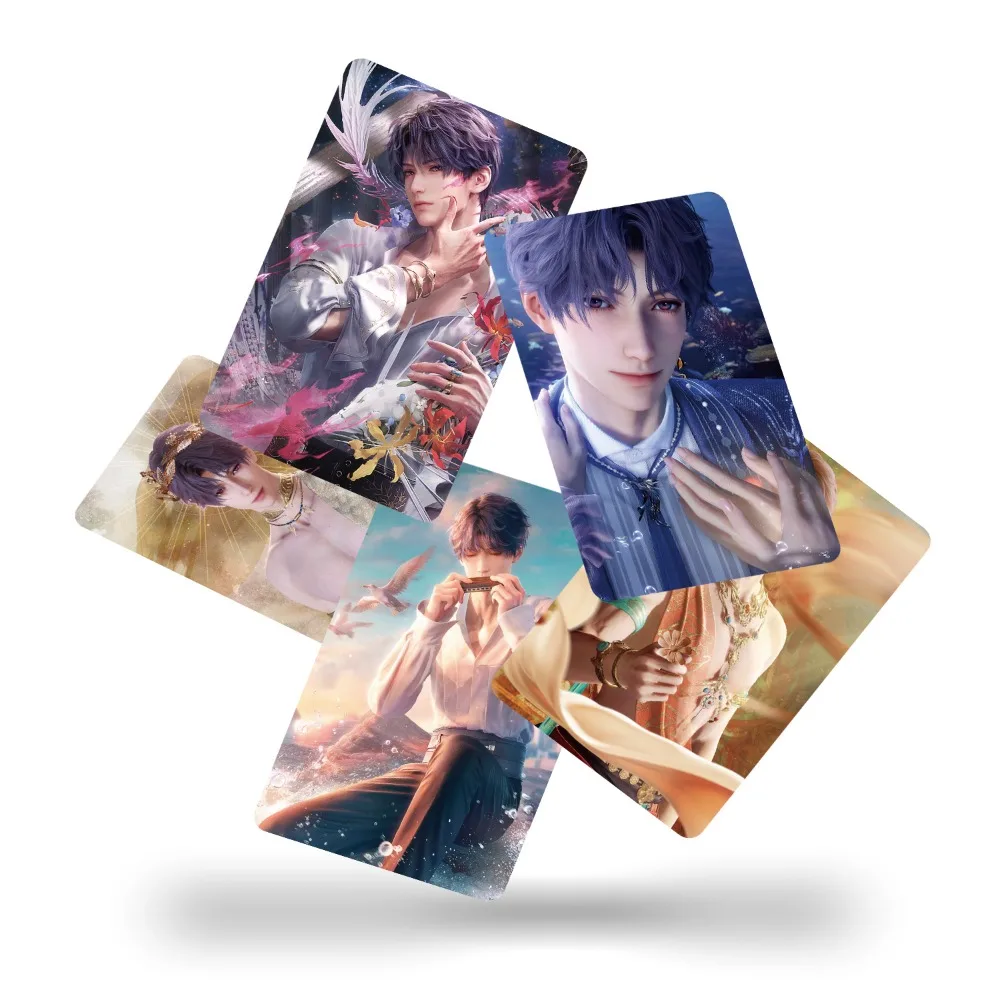 

55Pcs Handsome Love and Deep Space Rafayel Personal Peripheral Box Laser Small Card LOMO Card Book Gift Fan Collection