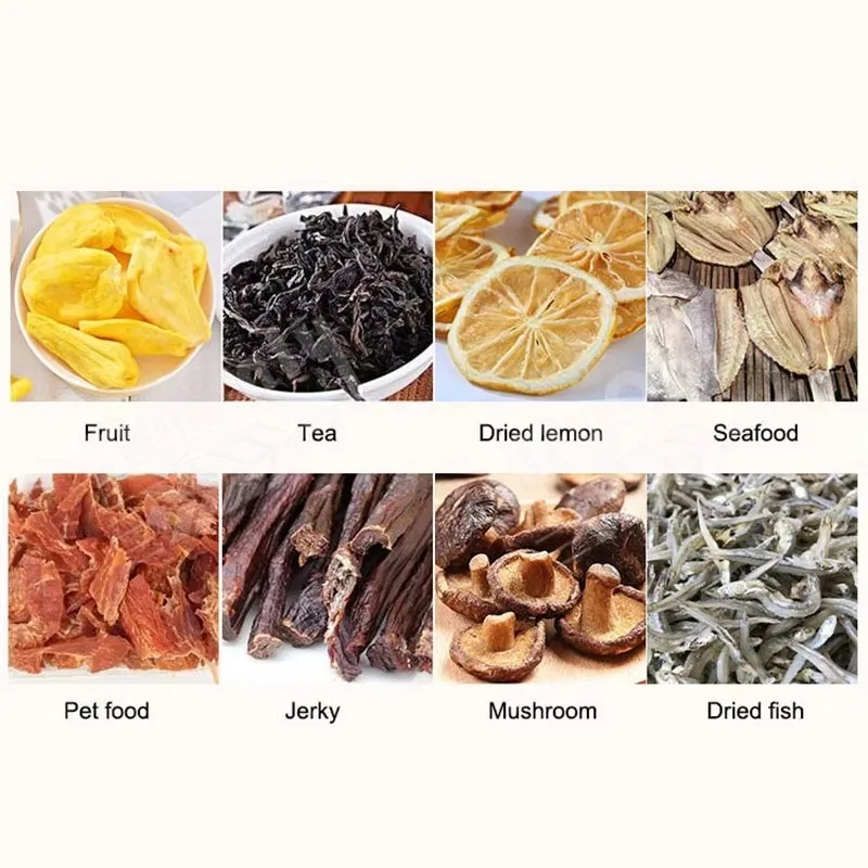 Horno de secado de queso y uva, máquina secadora de chips de yuca, jerkey, pimienta y chile, personalizada