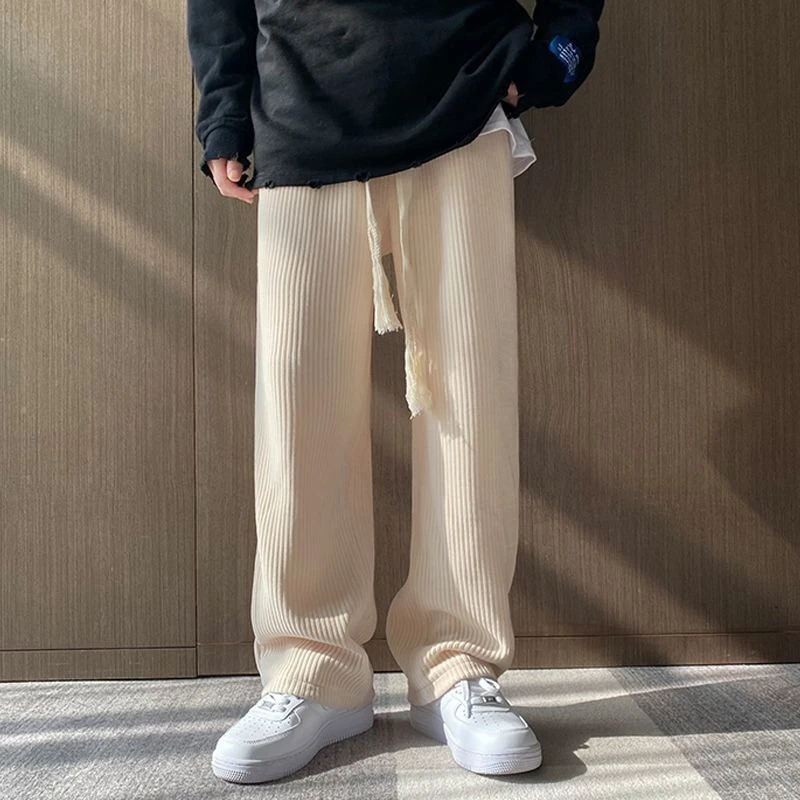 

Trousers Straight American Style Khaki Men's Sweatpants Deals Elegant Trend New in Autumn Winter Comfortable Male Sports Pants