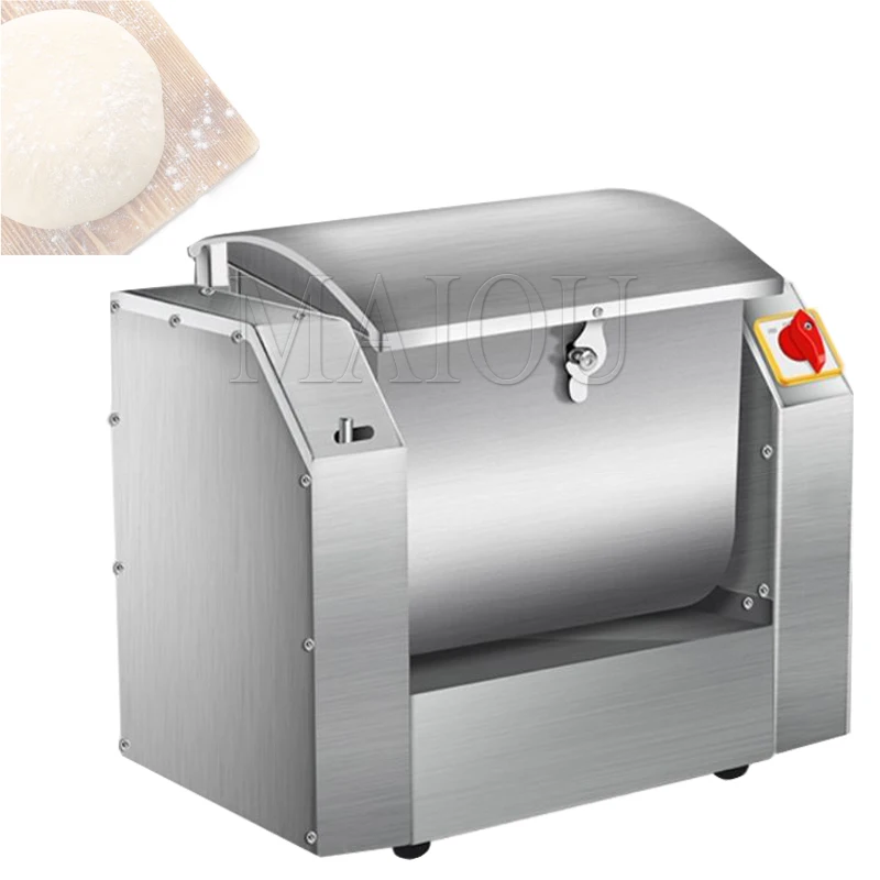 220V Electric Dough Kneading Machine Flour Mixer Commercial Food Rotary  Stainless Steel
