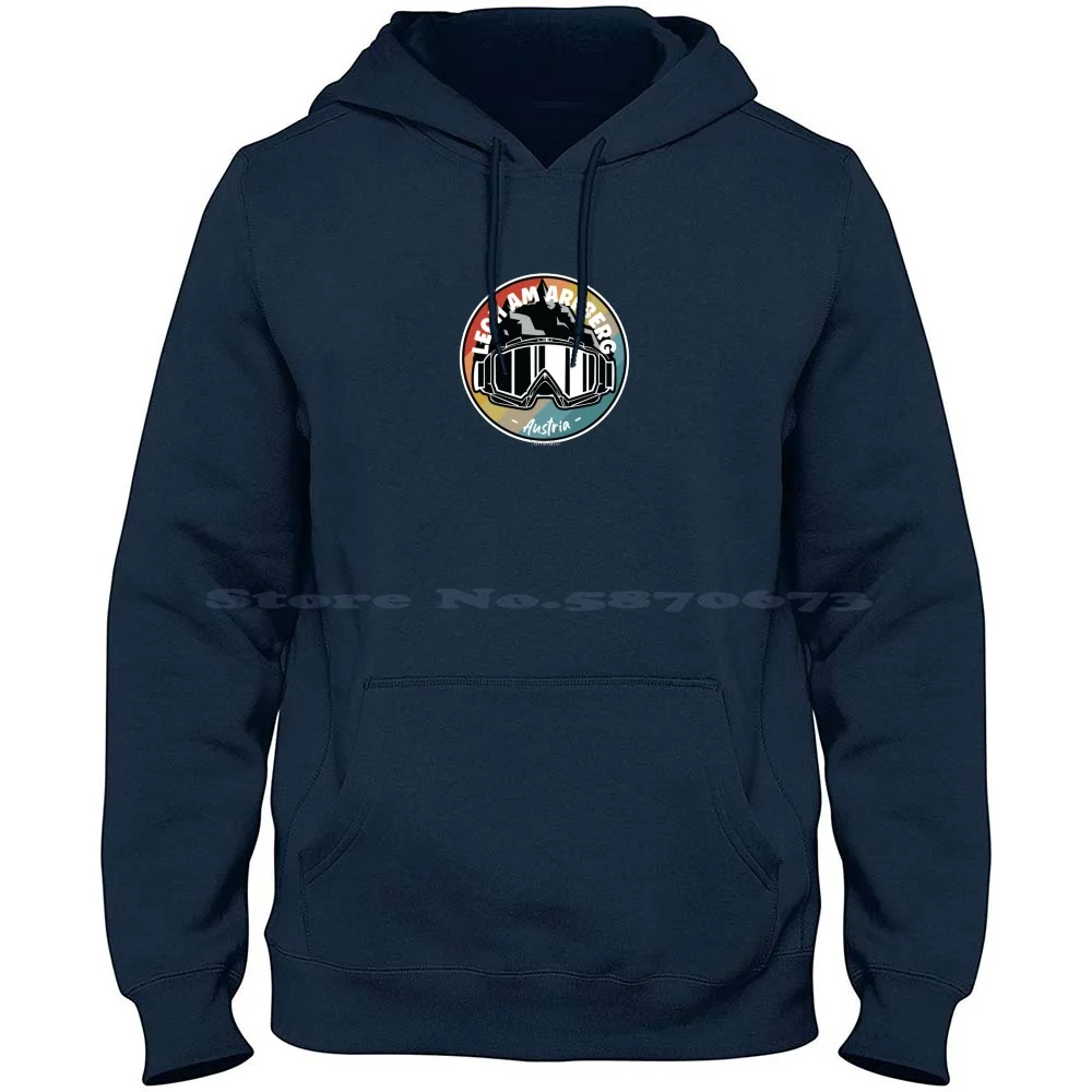 Skiing In Lech Am Arlberg Austria 100% Cotton Hoodie Ski Lover Mountain Lech Am Arlberg Austria Lech Am Arlberg Skier