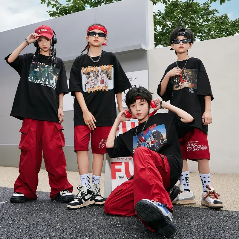 Children's performance costumes, hip-hop boys, street dance trendy costumes, cool and handsome drums, hip-hop girls, explosive s