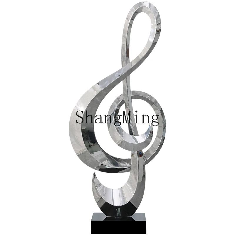 

CL Modern Light Luxury Stainless Steel Note Sculpture Hotel Model Room Entrance Guest Restaurant Instrument Sculpture Ornament