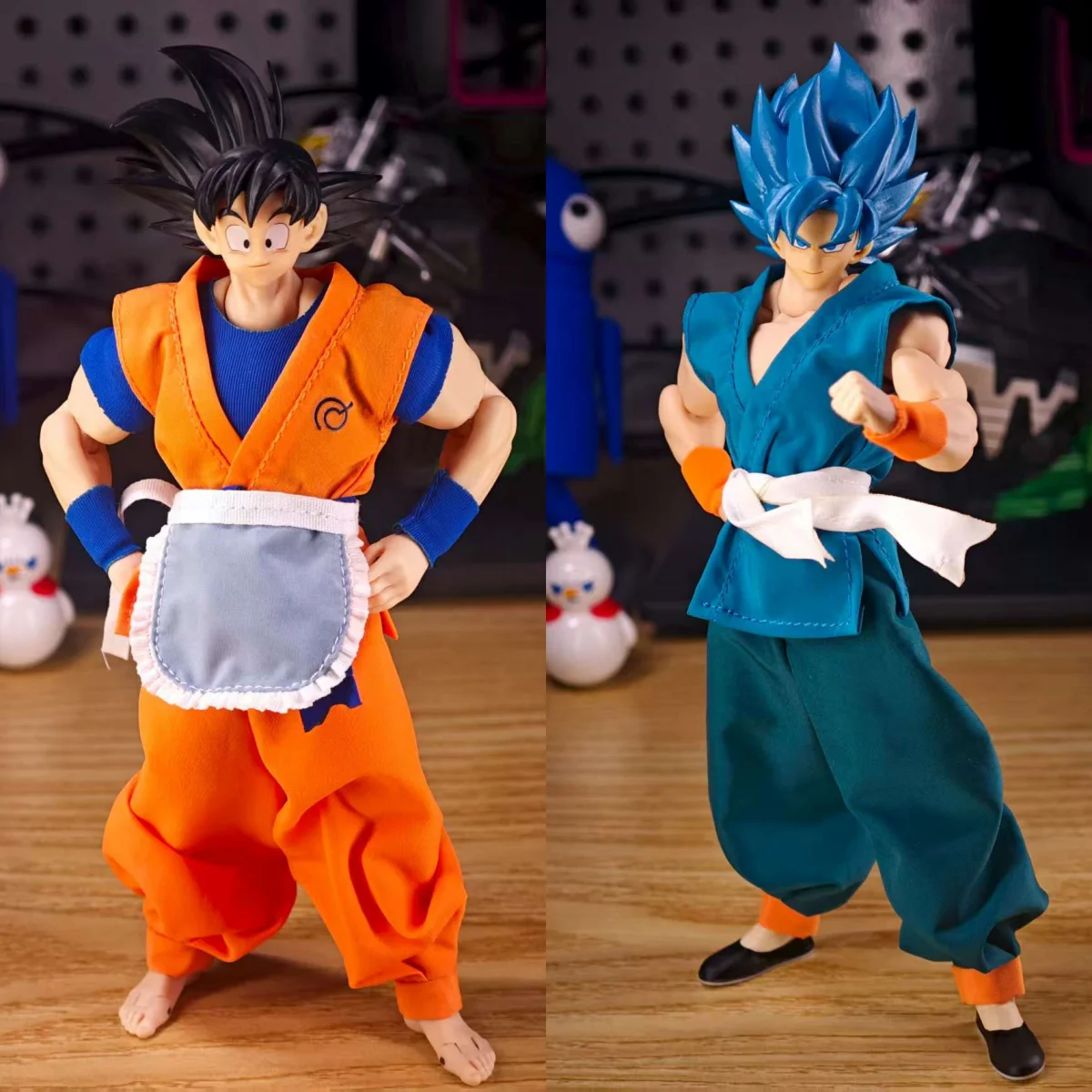 在庫あり新しいドラゴンボール Shf シリーズフィギュア孫悟空道教ローブオレンジブルー制服トレーニングスーツ服アクセサリーおもちゃ