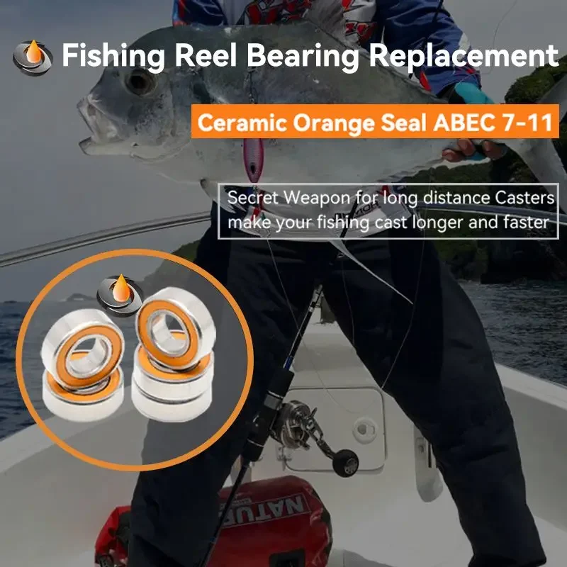 

4Pcs SMR74RS Ceramic Orange Bearing ABEC7 Stainless Steel Hybrid Si3n4 Without Grease Fast Turning 4x7x2.5 Mm