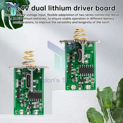 6-8.4V Dual Lithium Flashlight LED Drive Board 3 Modes PCB Circuit Board For Two 18650 or 26650 Batteries DIY Accessories