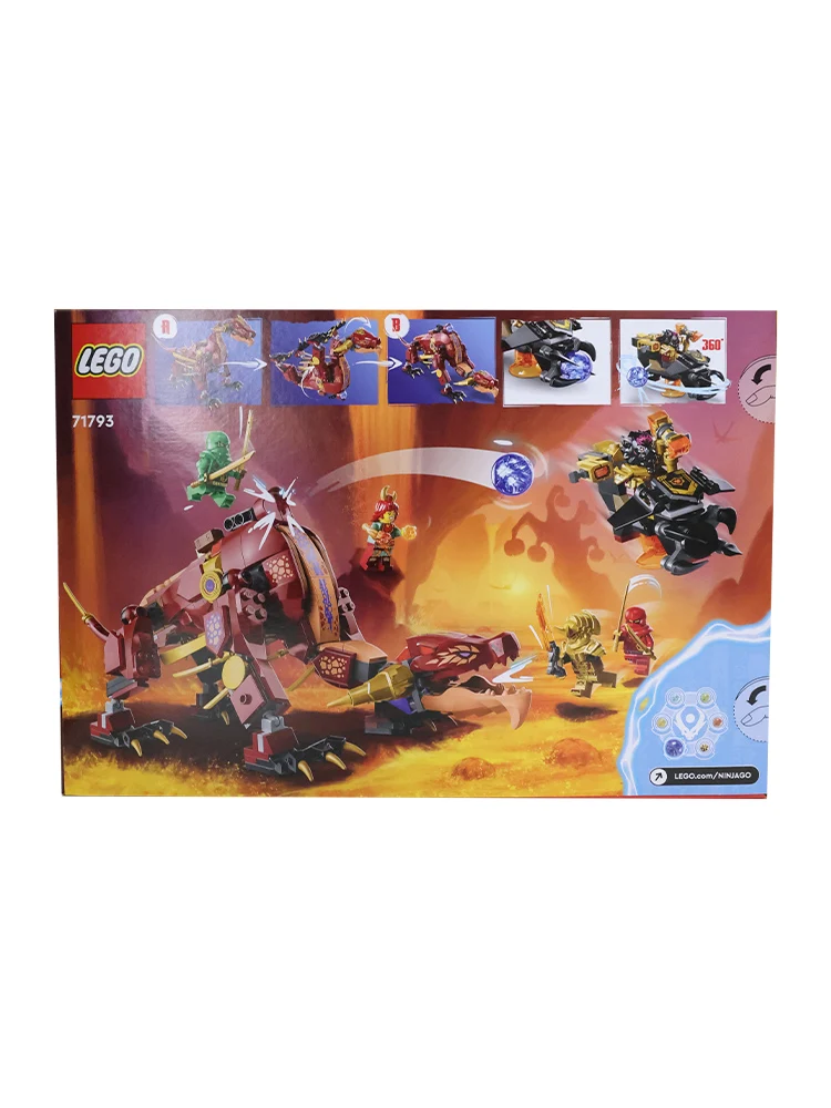 LEGO 71793 NINJAGO Heatwave Transforming Lava Dragon Building Toy Set