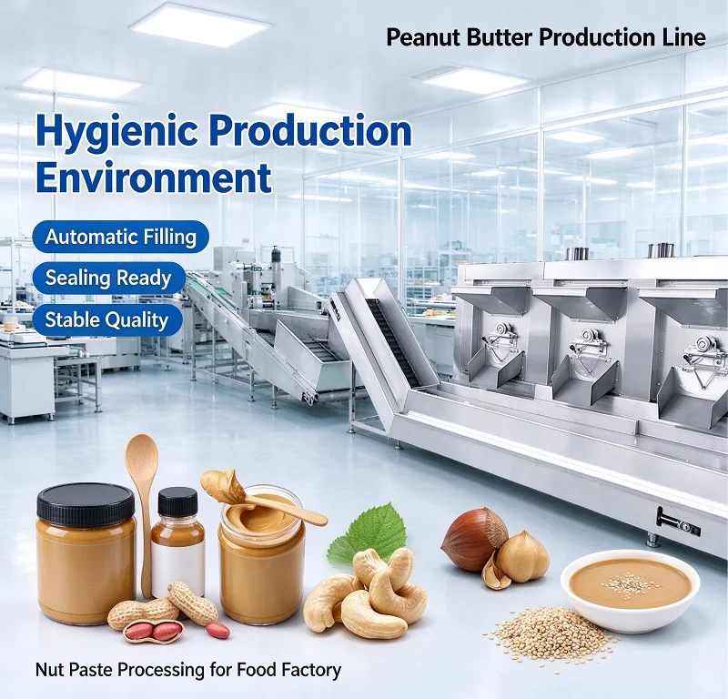 Peanut Butter Production Line Commercial Peanut Paste Making Machine Grinder Colloid Mill for Sesame Almond Nuts Processing