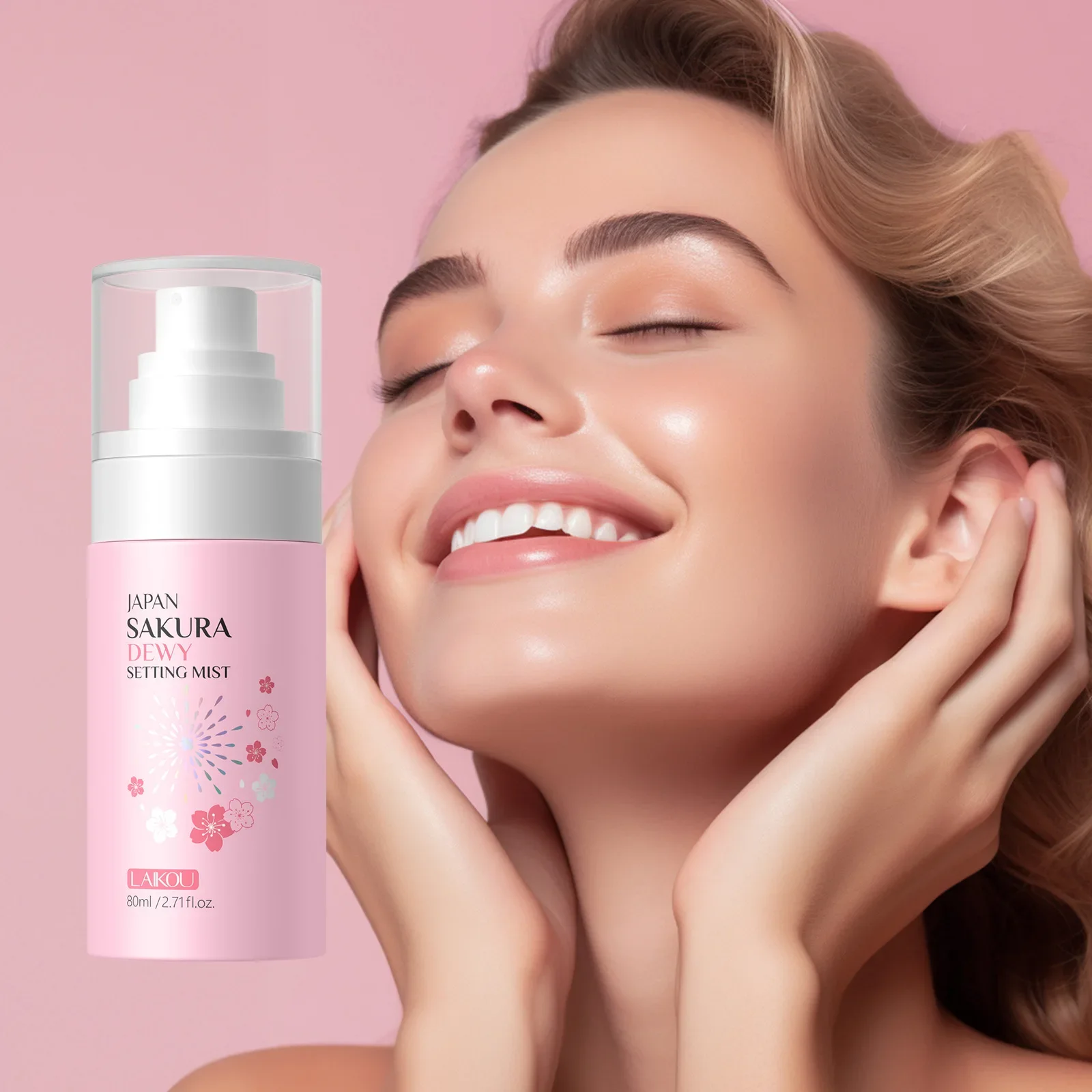 Sakura – Spray fixateur de maquillage, hydratant, imperméable, contrôle de l'huile, longue durée, Non collant, fixateur rapide, brume pour le visage