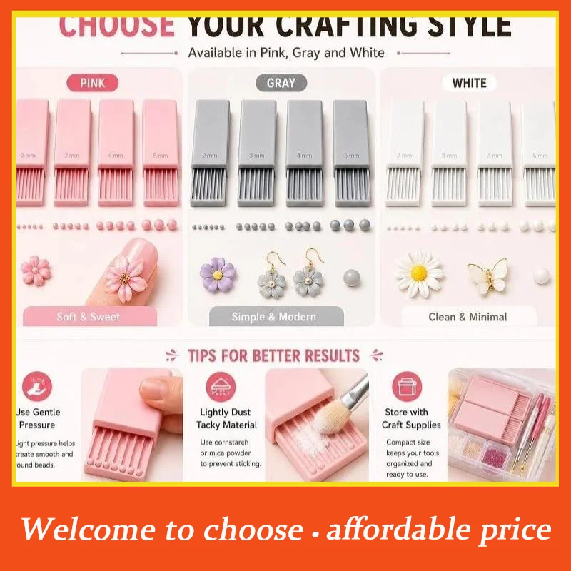 3D Printing Design Maker - #Nail Art Bead Roller 4PCS Kit
