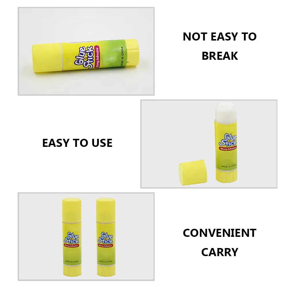 12Pcs Solid Glue Stick White Adhesive Non Break Paper Card School Office Supplies Glue Stick White Gluesticks Office Gluesticks