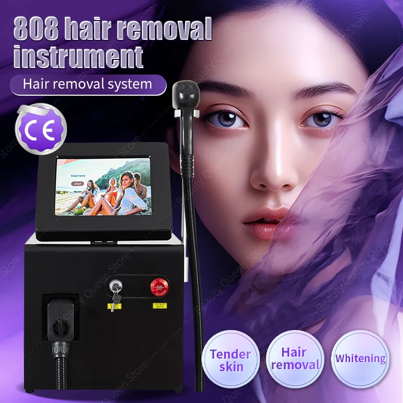 Efficient 808 Diode Hair Removal Machine 2000W 3 Wavelength RF Professional Approval Eos-Ice 755nm 808nm 1064nm Hair Remov Salon