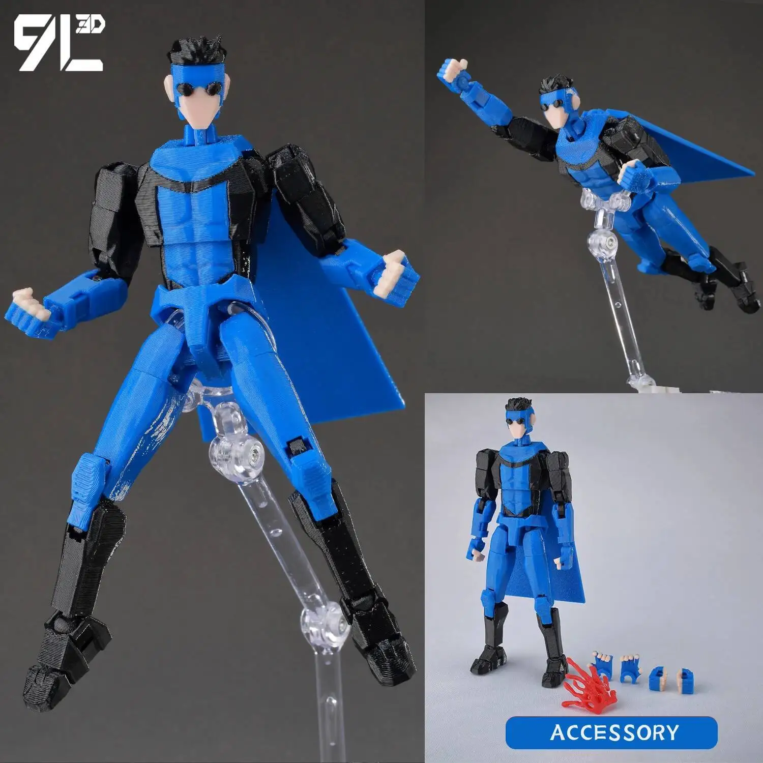 9L3D Lucky 13 Invincible Boy Veroveren ​   Omni Action Figure 3D-geprint anime-model Multi-Jointed Poseable Collectible Toy Gift Fan