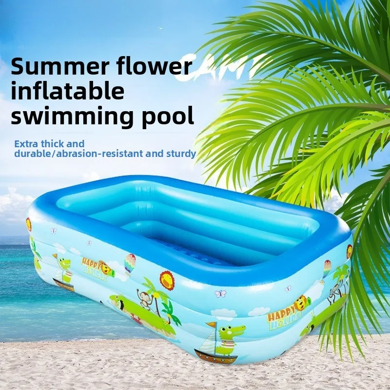 PVC Inflatable Pool Kids Family Outdoor Large Thickened Plastic Ball Pool Swimming Pools for Family Pool Inflatable Swim Pool