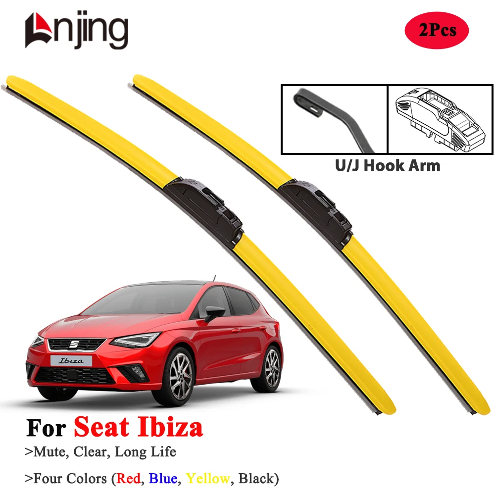 

LNJING Colorful Wiper Blades For SEAT Ibiza 1984-Now