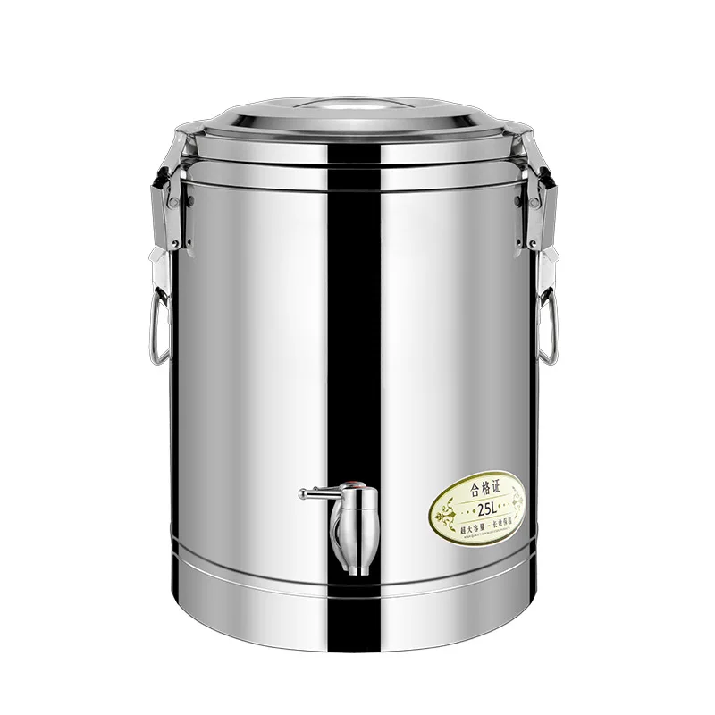 Extra Thick Commercial Insulated Bucket Stainless Steel Large Capacity Milk Tea Bucket Rice Bucket Soup Soy Milk Tea Water Rice