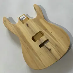 GB200 Solid Basswood Unfinished Electric Guitar Body with One Humbucker Pickups Custom Tremolo and Bridges for Replace and DIY