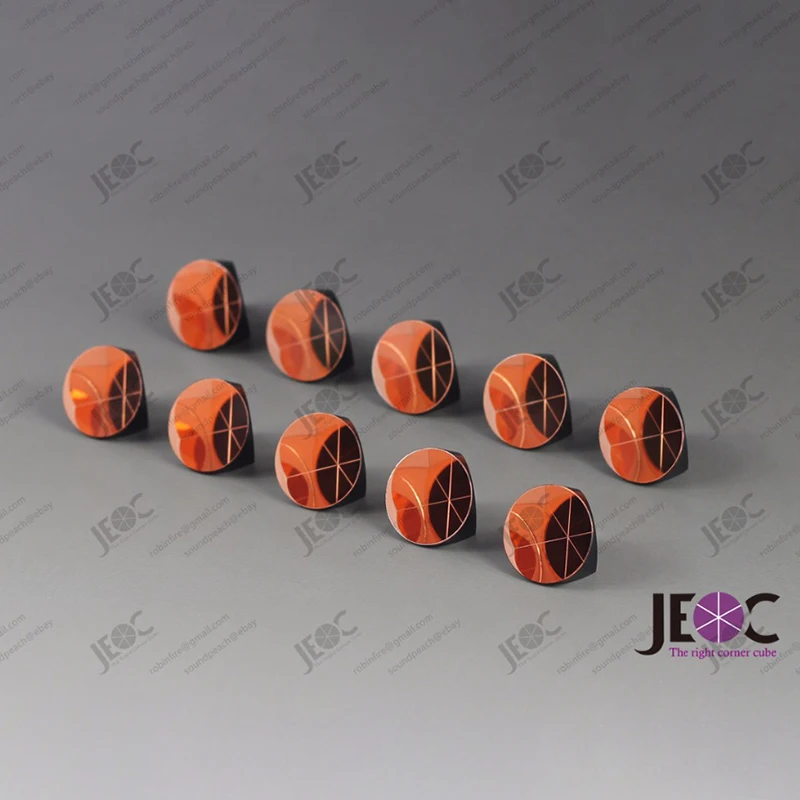 10 Pieces of JEOC Copper Coated 1inch Corner Cube Prism, Plated 25.4mm Trihedral Retroreflector,5 Arcsecs Topography Accessories