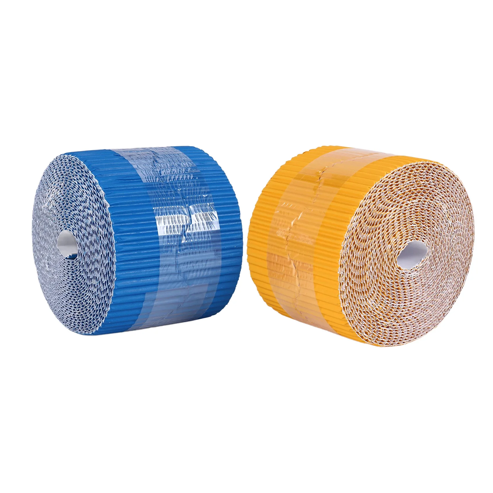 กระดาษตกแต่งขอบกระดานข่าวแบบมืออาชีพ 2 ม้วน ขอบหยัก สำหรับตกแต่งขอบ (สีเหลืองและสีน้ำเงิน)