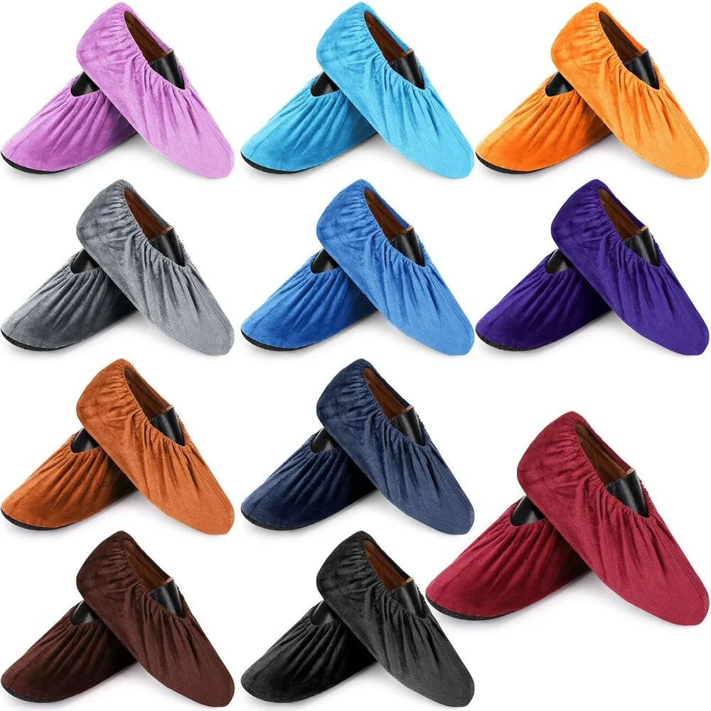 

Reusable Cloth Shoe Covers – 11 Pairs, Non-Slip & Washable, Thickened Indoor Floor Protectors, Multicolor