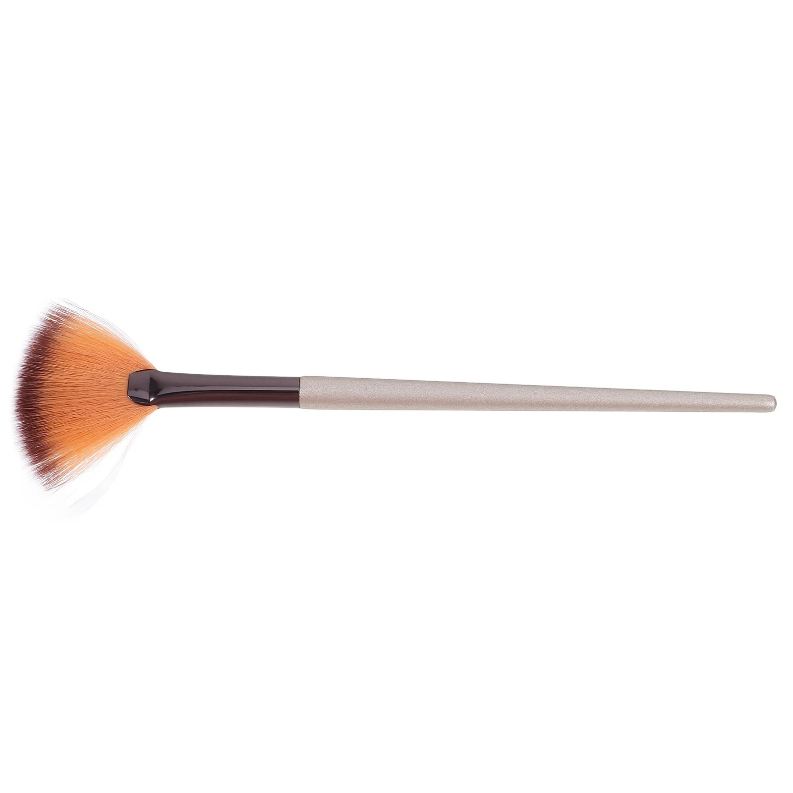 

Wooden Handle Makeup Brush Fan Shape Synthetic Bristles Dense Professional Cosmetics Brush Set For Powder Foundation Daily