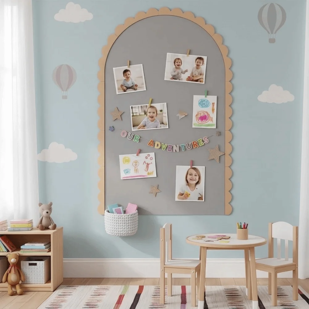 9/10Pcs Super Large Wall Arch Decor Shaped Easy To Install Scalloped Crafts Trim DIY Wall Decor Vintage Wood Arch Frame