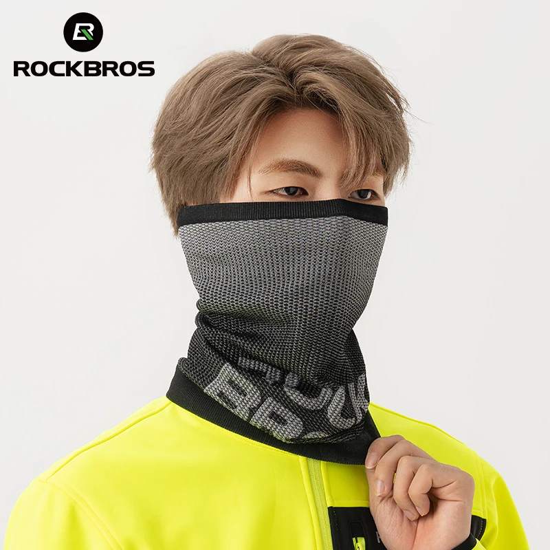 ROCKBROS Winter Bike Mask Balaclava Half Face Warmer Men Women Bicycle Scarf Sport Scarf Breathable Cycling Winter Equipement