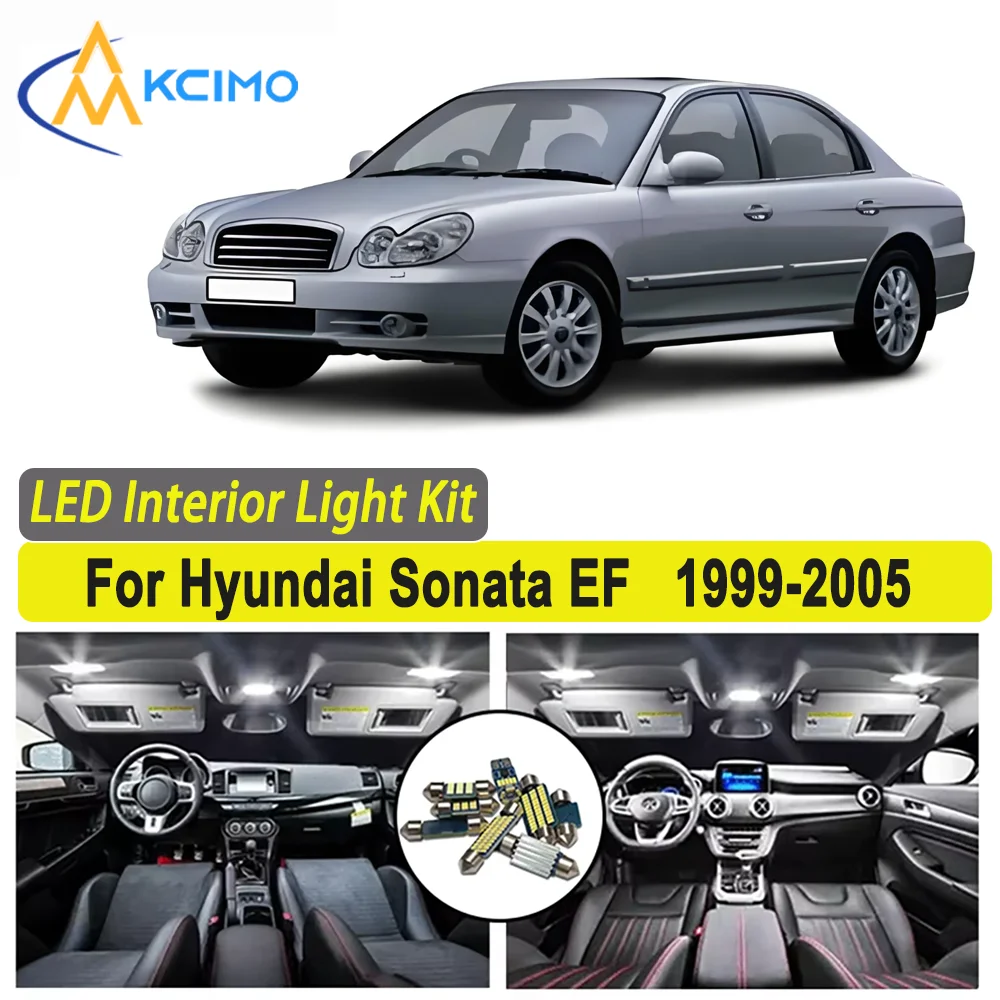 

Kcimo LED For Hyundai Sonata EF (1999-2005) Premium Bright LED Interior Dome Map Trunk Light Kit Car Led Lamps New Canbus Car