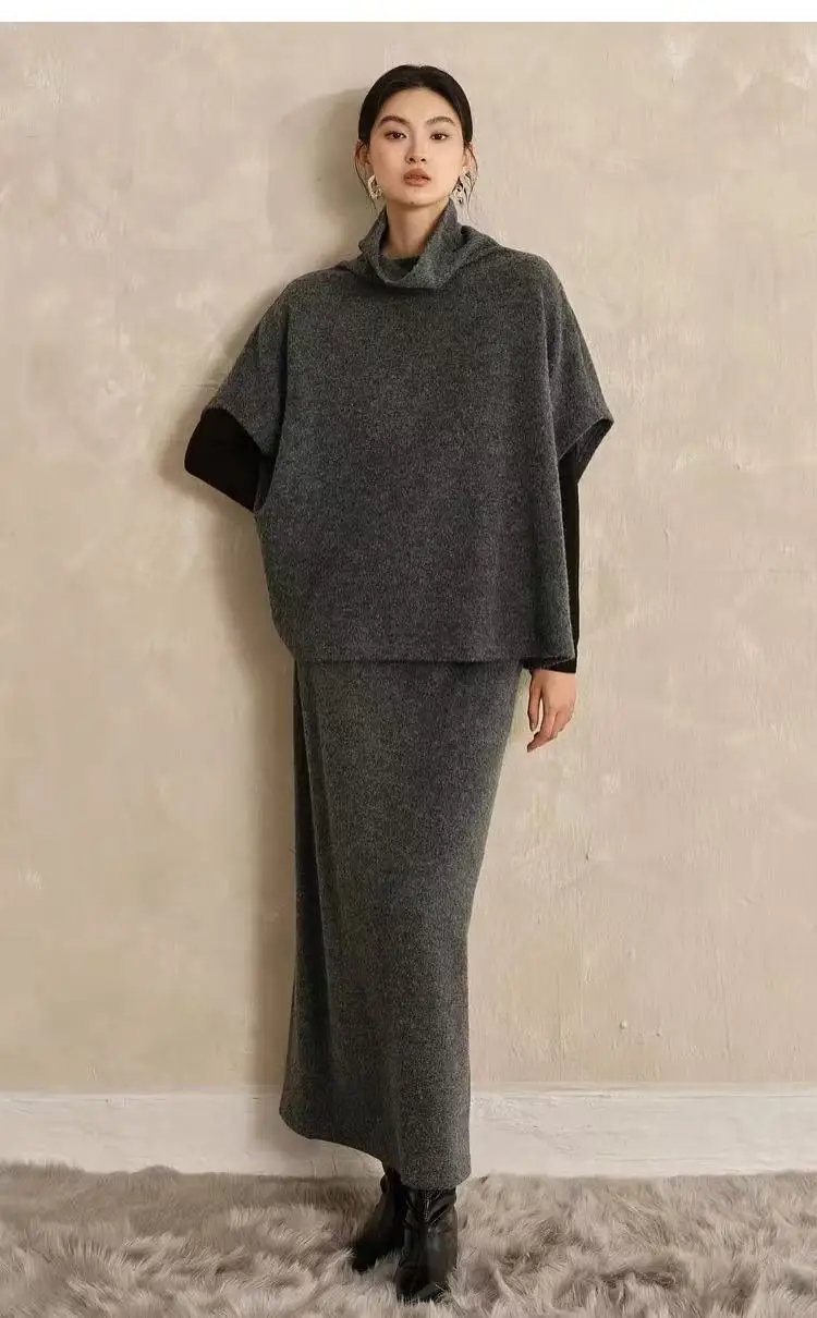 Damen-Kaschmirweste mit Stehkragen, neues Produkt gestrickter lässiger ärmelloser Pullover, Herbst- und Winter-Damenpullover aus 100 % Wolle Ves