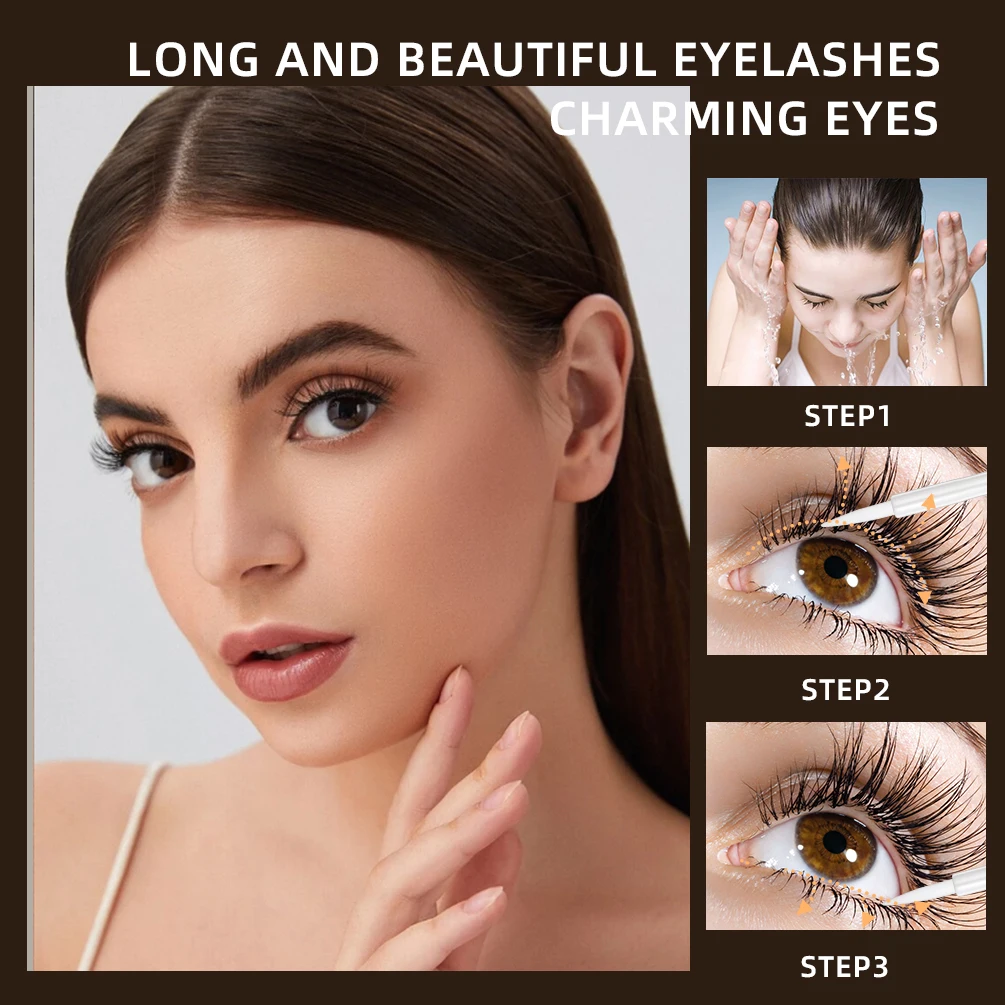 Natural Eyelash Growth Serum 15 Days Fast Eyelashes Enhancer Longer Thicker Fuller Lashes Eyebrows Lift Eye Care Products Makeup