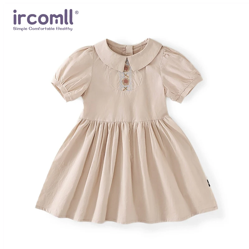 

2-7 Yrs Kids' Dresses For Girls Spring Summer Newest Doll Collar Embroidery Casual Dress For Kids Girl Baby Costumes Girls