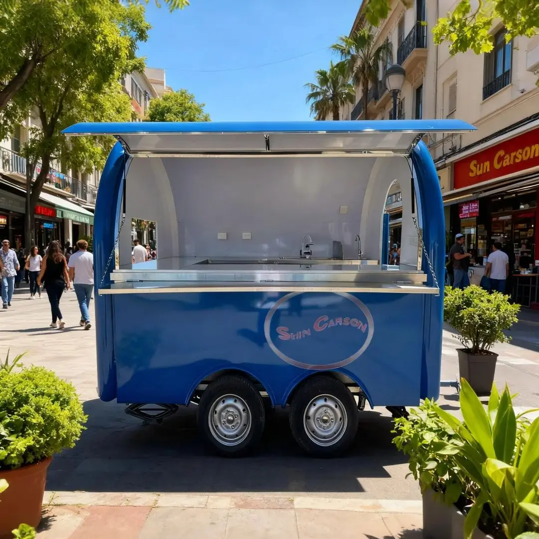 Commercial Mobile Vending Vehicle Outdoor Camping  Event Food Cart - Milk Tea Coffee & Snack Truck Bestselling Direct