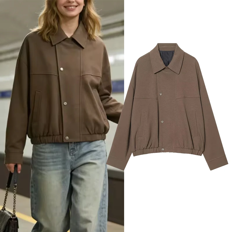 

Женские куртки, пальто, весенне-осенняя мода, свободные пальто с отложным воротником и длинными рукавами, винтажная женская верхняя одежда, шикарные топы