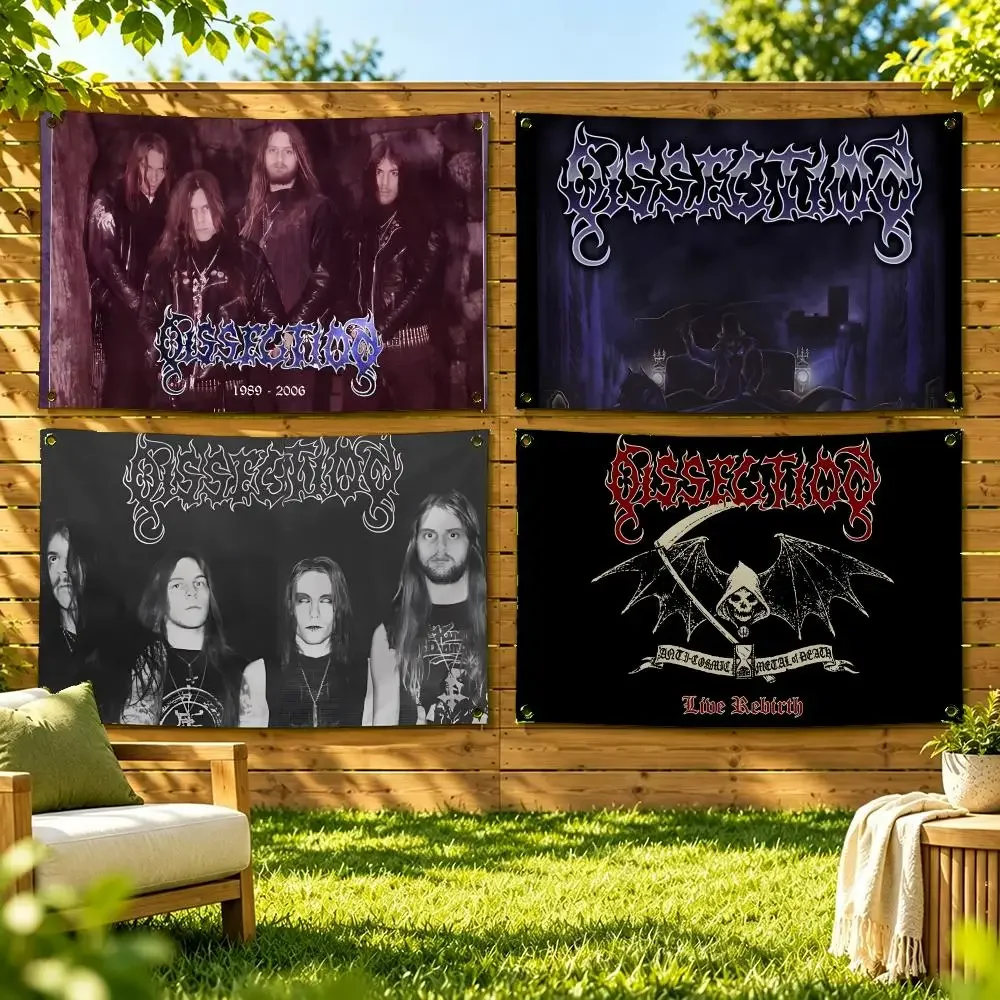 Dissection Metal Band Popular Flags Soft Durable Tapestry Skinfriendly For Outdoor Party Home Living Room Bar Bedroom Decoration
