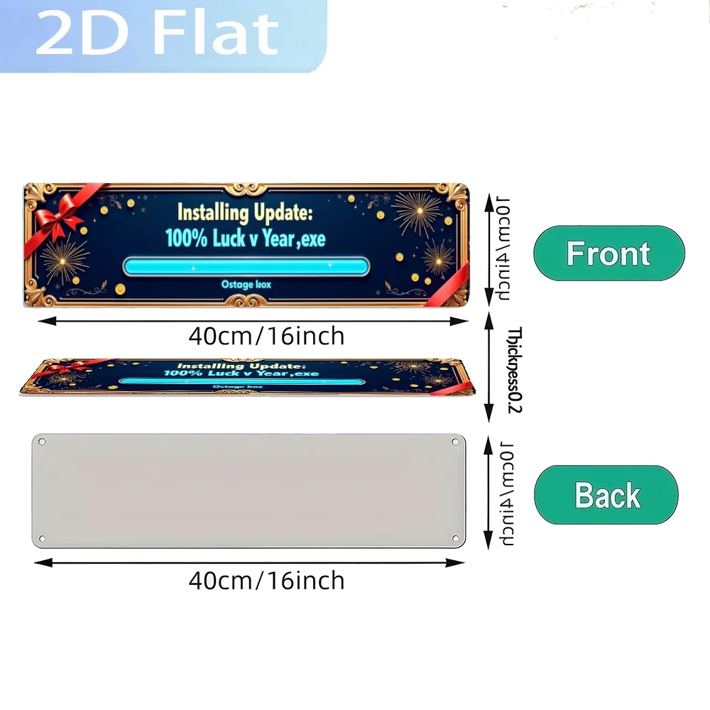 2D Flat, Vintage Installing 100 New Year Luck , UV Printed Wall Art, Durable Decoration for Home, Cafe, Garden | Humorous Gift