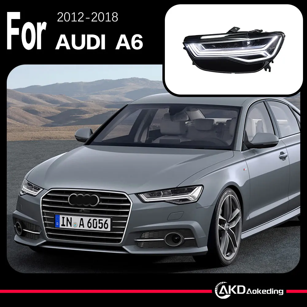 

2 шт., автомобильные фары для Audi A6 2012-2018