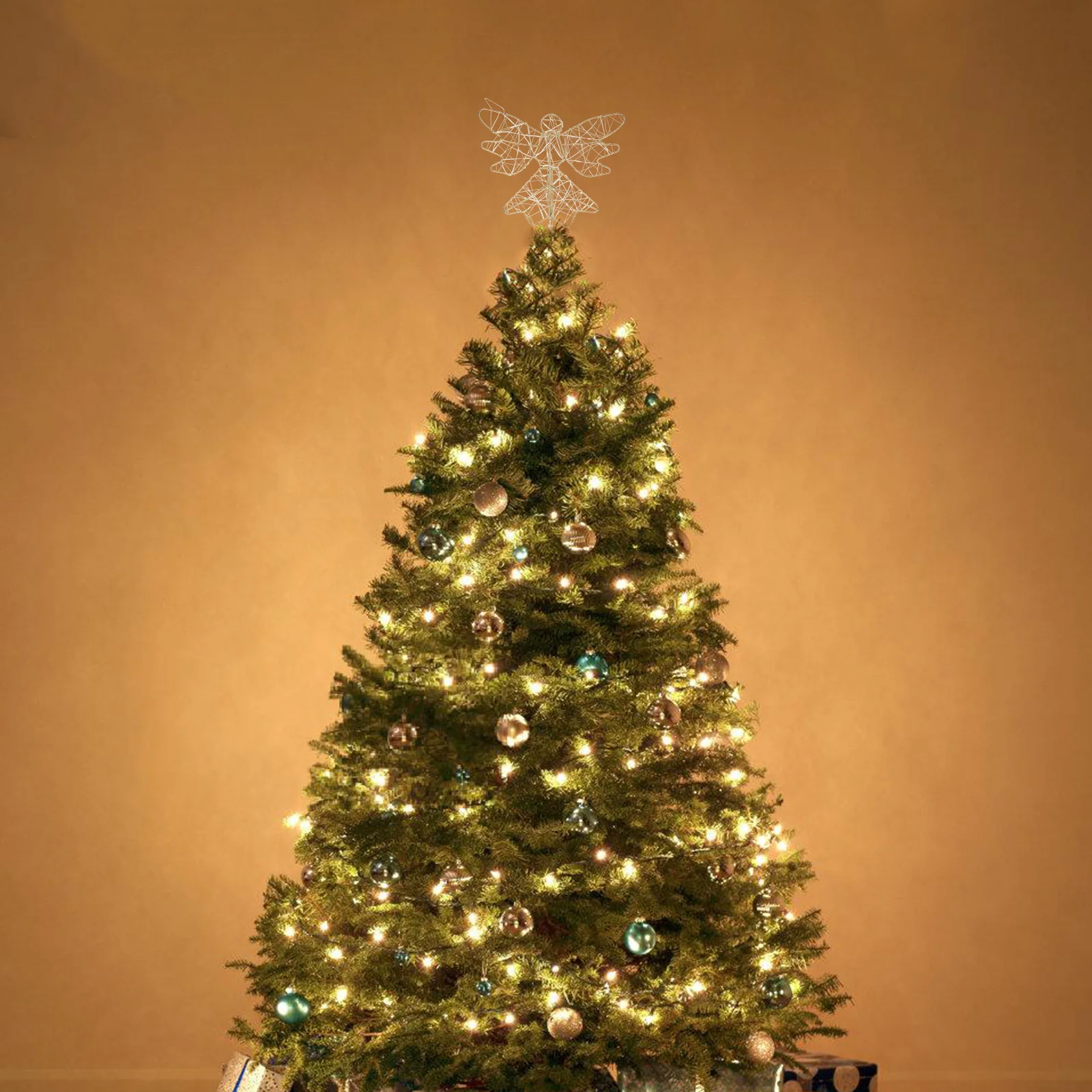 

1Pcs Tree Topper Light Luminous Christmas Star Lamp Adornment Iron Craft Xmas Tree Decor Festive Treetop Ornament Christmas