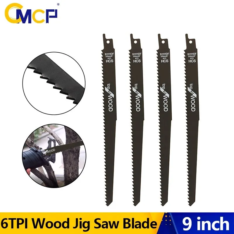 

CMCP Jig Saw Blade 9" 6TPI Wood Pruning Reciprocating Saw Blade For Wood Sharp Ground Teeth Blade Fast Cutting Tool