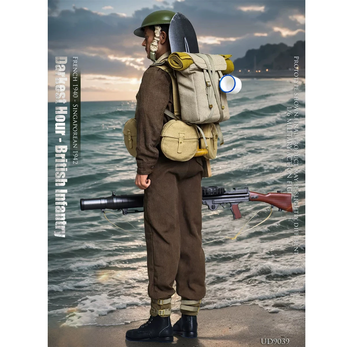 HiPlay UJINDOU Maßstab 1:6, WWII, britische Infanterie, Frankreich 1940, Singapur, 1942, UD9039, Actionfigur im Militärstil
