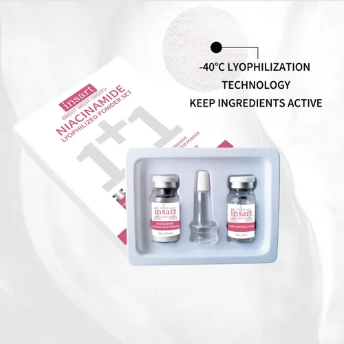 Imagen 2 del producto Oligopeptido de niacinamida VC, suero facial en polvo liofilizado, esencia hidratante iluminadora antienvejecimiento para todo el cuidado de la piel