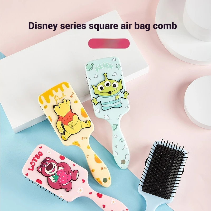 Disney Cartoon Massage Air Cushion Comb Strawberry Bear Stitch Three-Eyed Alien Winnie The Pooh Appearance Value Beauty Comb