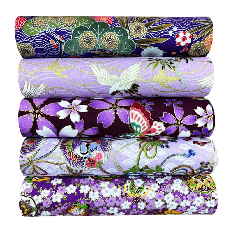 5pcs Cotton Fabric Printed Fabric Cloth Handmade Doll Clothes Fabric Dress Fabric For DIY Sewing Quilting Material Craft